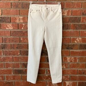 J. Crew Factory White Denim Skinny Jeans
